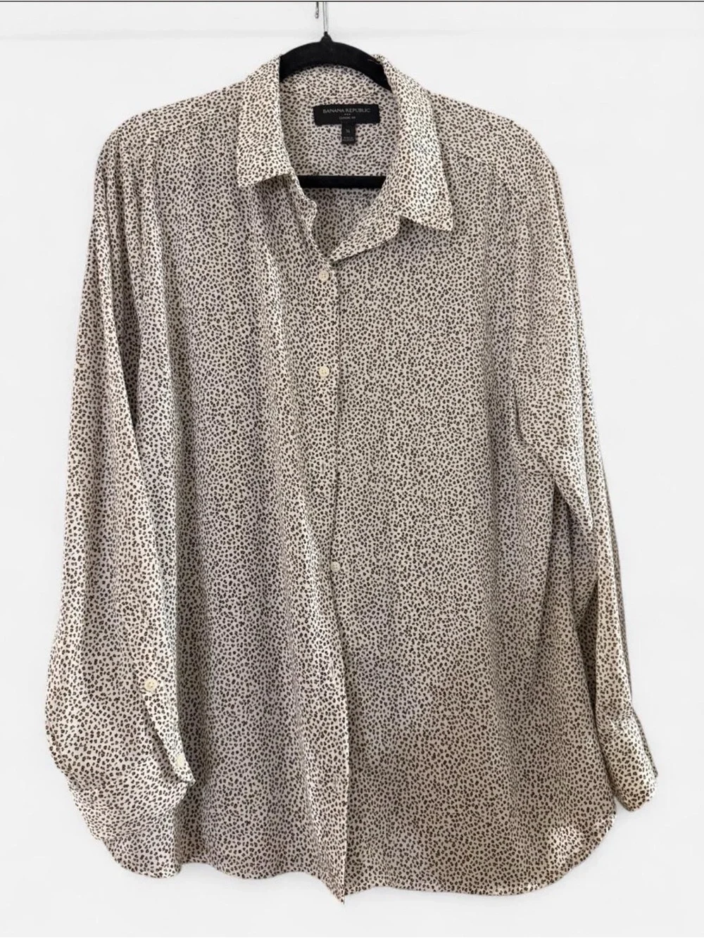 Banana Republic Woman’s Leopard Print Button-Up Shirt